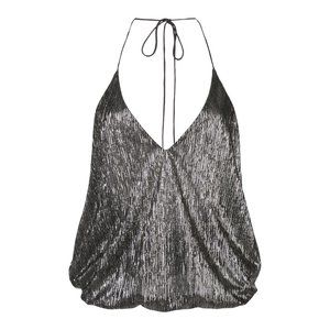 Alice + Olivia – Fern Metallic Halter Top – NWT